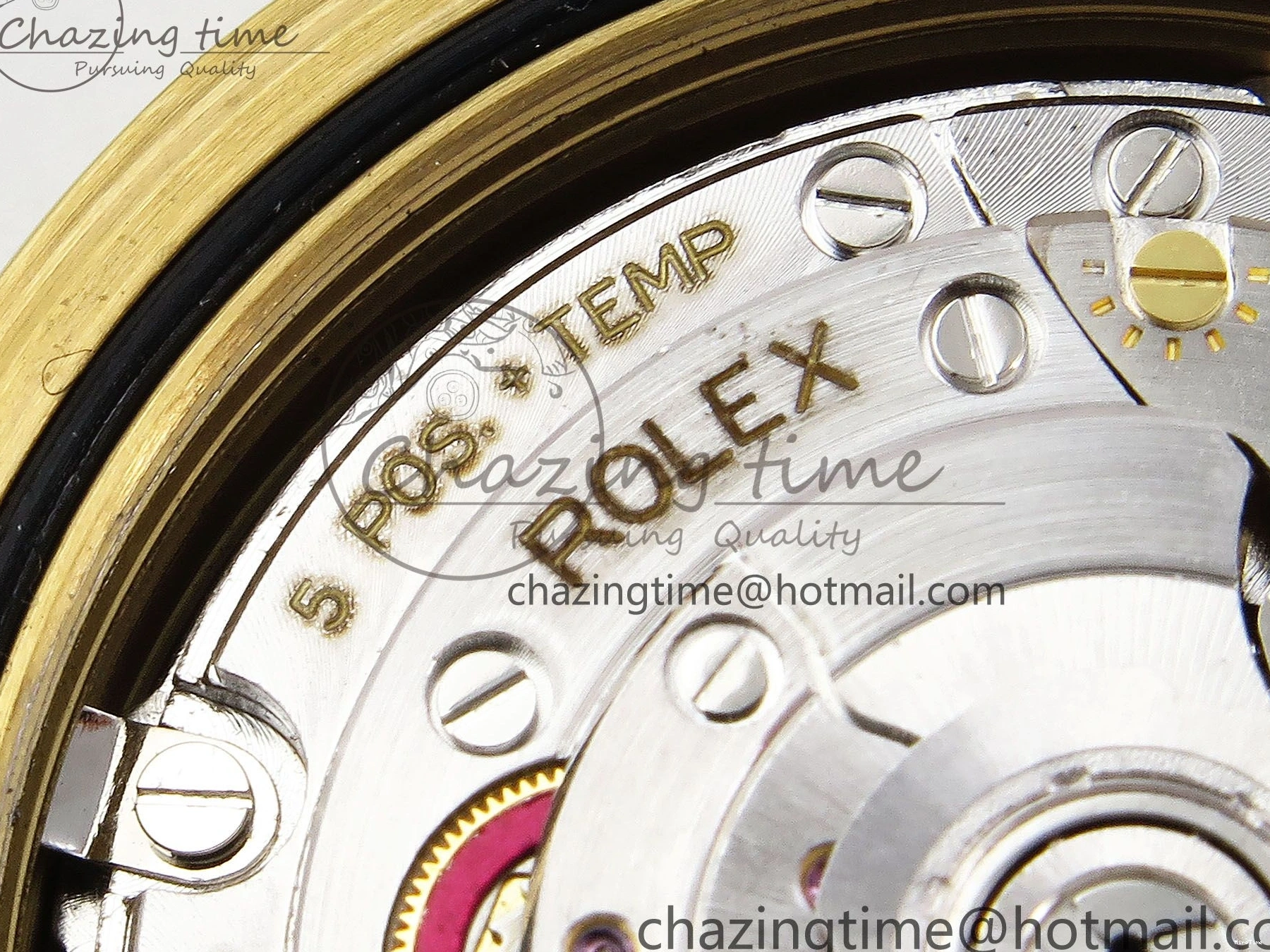 MiroTime 0408 Day Date 40 YG JDF Gain Weight 904L Steel White Roman Dial on President Bracelet VR3255 V Functional 1369